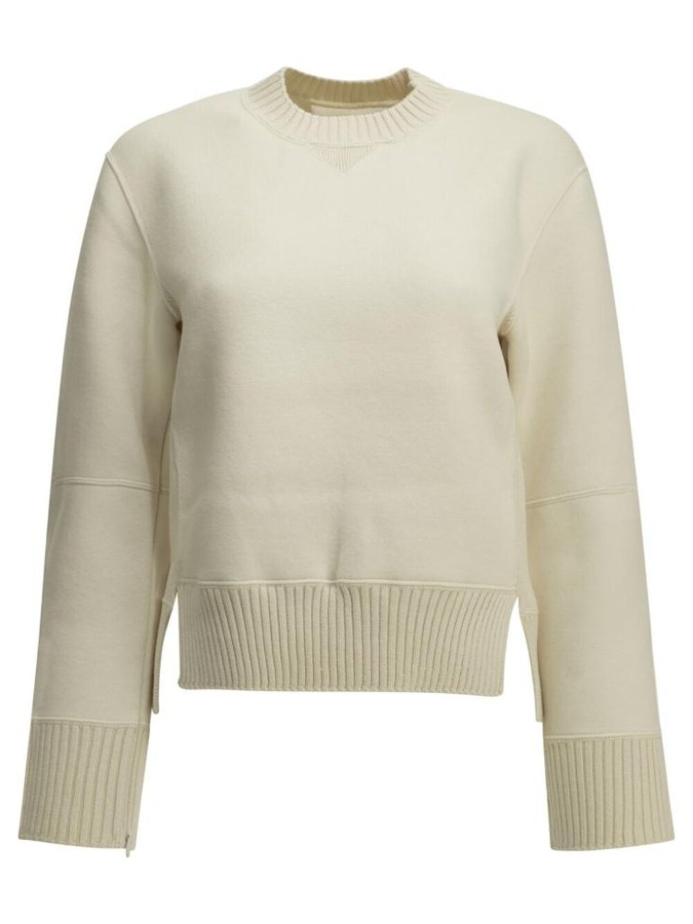 Sacai Crew-Neck Sweater Made Of A Cotton-Cashmere Blend Tag Size 1 Women